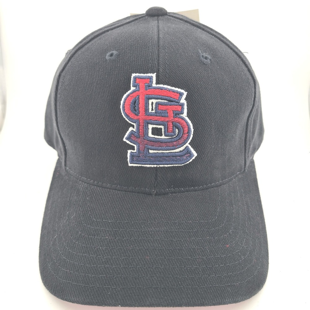 Logo Athletic St. Louis Cardinals MLB Baseball Cap Mens Black OSFA Strapback NWT